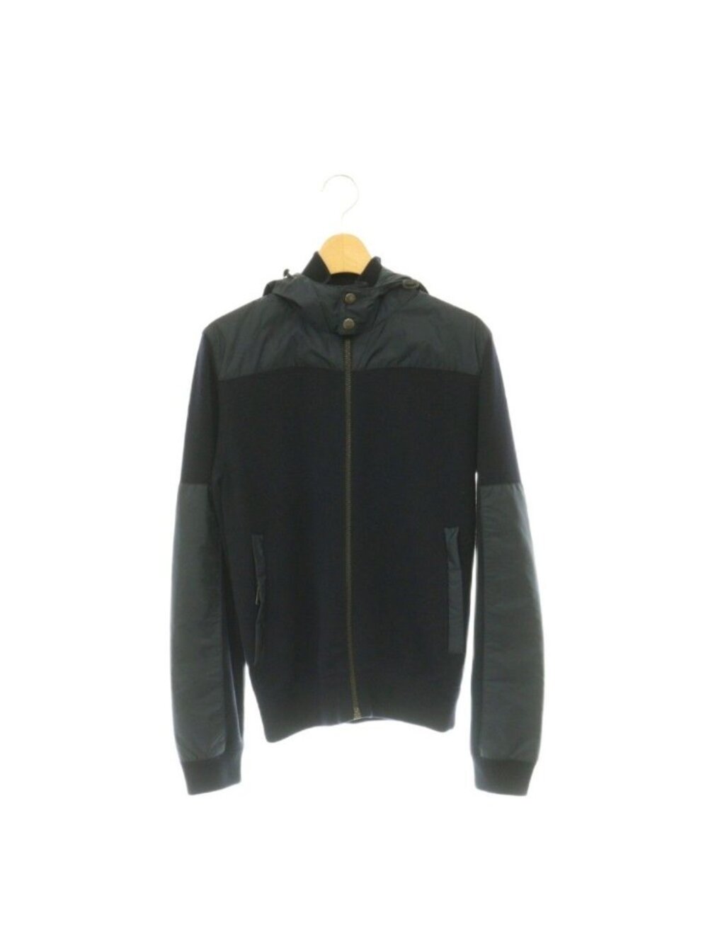 Prada Nylon Knit Zip Uphoodie Jacket Hoodie 44